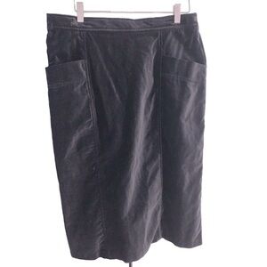 Vintage Ladies Black Velvet Skirt